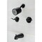 Kingston Brass TwoHandle Tub and Shower Faucet, Matte Black KB8240NFL - alternate 2